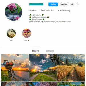 2K Beautiful Nature Instagram Account for sale