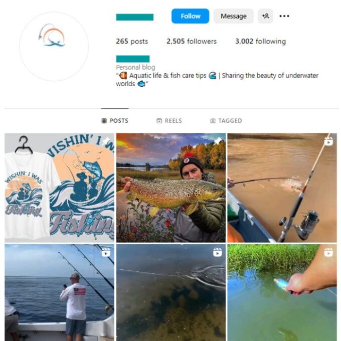 2K Fishing Explore Instagram Account for sale