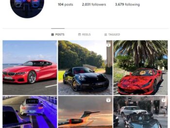 2K Super Cars Instagram Account for sale