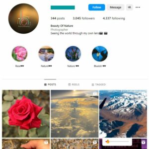 3K Nature Photography Instagram Account for sale