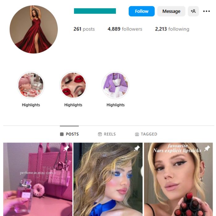 4K Girls Makeup Instagram Account for sale