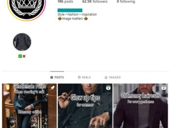 60K Men's Fashion Lifestyle Instagram Account for sale