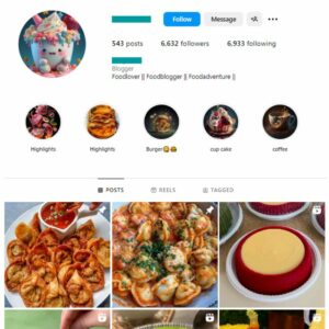 6K Food Nutrition Instagram Account for sale