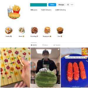 13K Food Reels Instagram Account for Sale