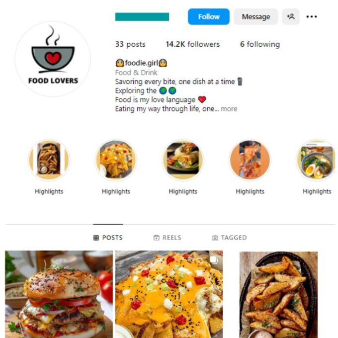 14K Fast Food Instagram Account for sale