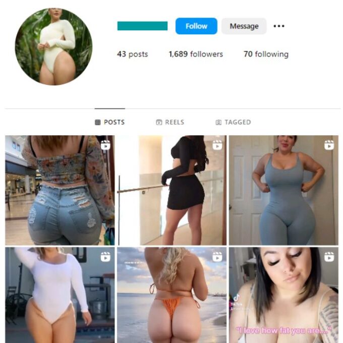 1K Adult Models Instagram Account for sale