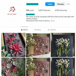 1K Flower Art Instagram Account for sale