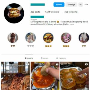1K Food Desserts Instagram Account for sale
