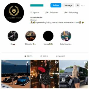 1K Money Luxury Instagram Account for sale