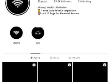 23K Money Motivation Instagram Account for sale