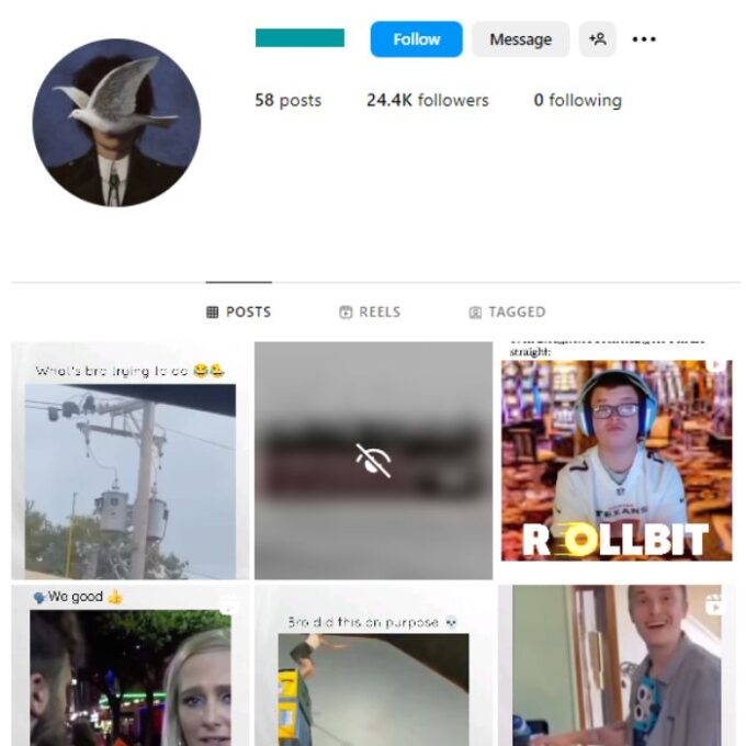 24K Entertainment Funny Instagram Account for sale