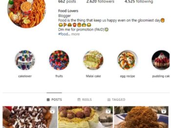 2K Food Desserts Instagram Account for sale