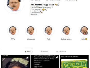 4K NFL Memes Instagram Account for sale