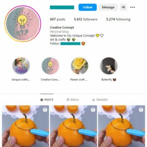 5K Creative DIY Instagram Account for sale
