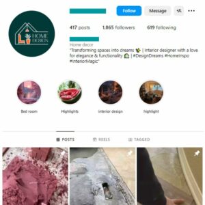1K Interior Renovation Design Instagram Account for sale