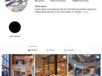 1K Luxury Interior Design Instagram Account for sale