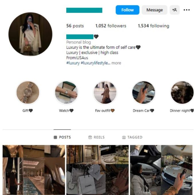 1K Luxury Rich Lifestyle Instagram Account for sale