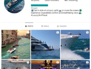 1K Luxury Yacht Instagram Account for sale
