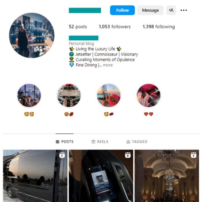 1K Rich Lifestyle Instagram Account for sale