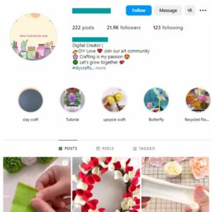 20K DIY Crafts Instagram Account for sale