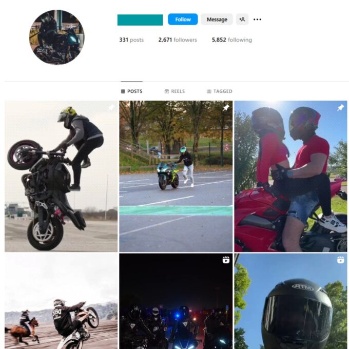 2K Bikes Motorcycle Instagram Account for Sale
