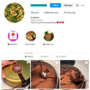 2K Chocolate Food Instagram Account for sale