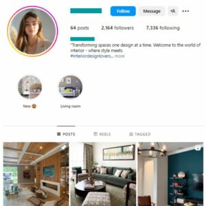 2K Home Interior Design Instagram Account for sale