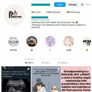 3K Kids Parenting Instagram Account for sale