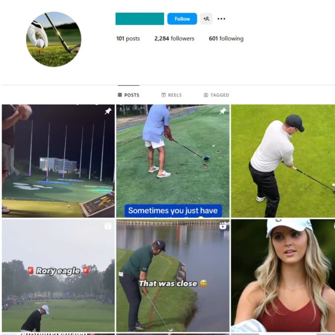 2K Sports Golf Instagram Account for Sale