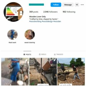 2K Trees Woodwork Instagram Account for sale