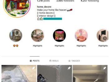 3K Home Renovation Decor Instagram Account for sale