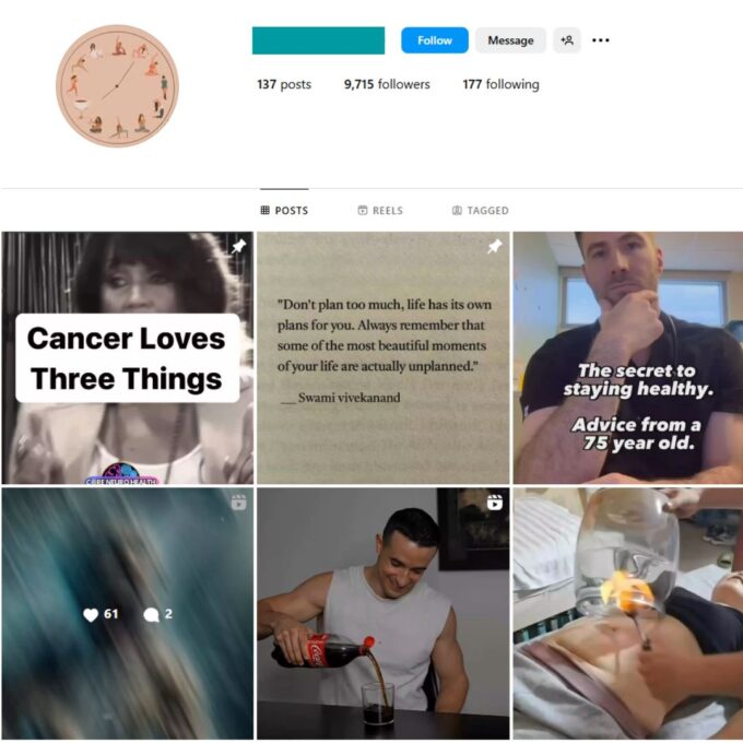 9K Food Healthy Lifestyle Instagram Account for Sale