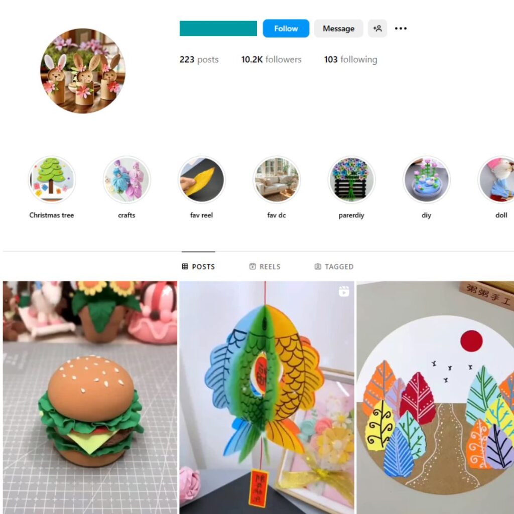 10K Handicraft DIY Instagram Account for Sale