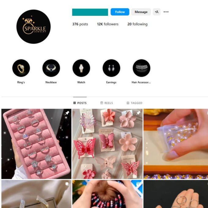 12K Girl's Jewelry Instagram Account