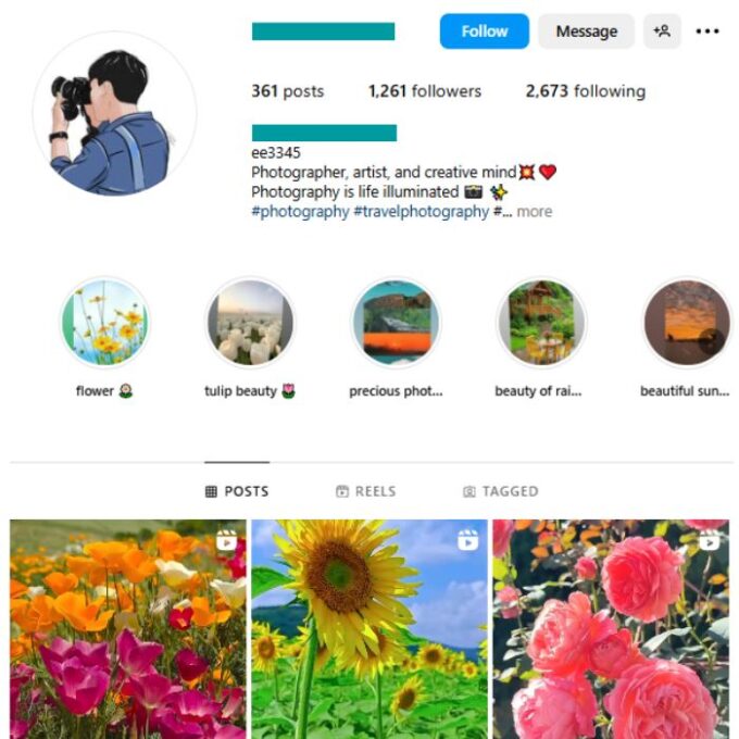 1K Beautiful Flowers Instagram Account for sale