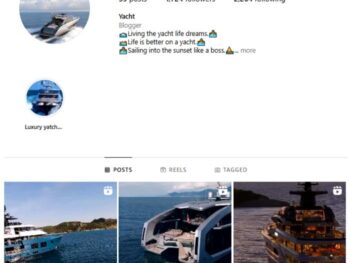 1K Yachts Luxury Instagram Account for sale