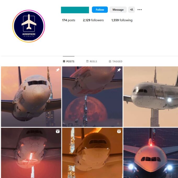 2K Airplanes Aviation Instagram Account for Sale