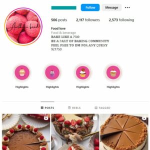 2K Cakes Desserts Instagram Account for sale
