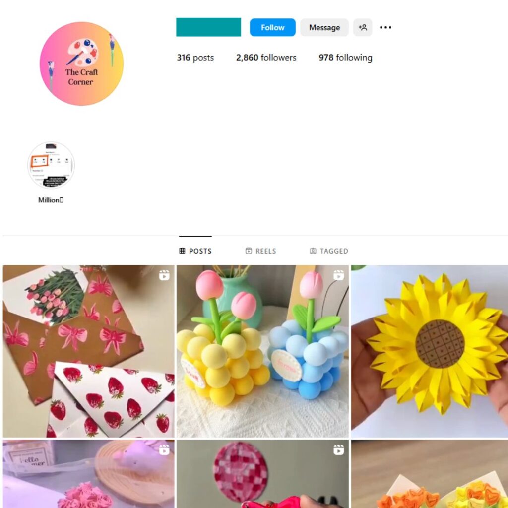 2K DIY Art Instagram Account for Sale