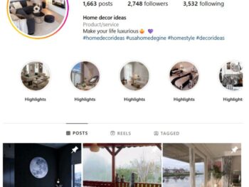 2K Home Decor Interior Instagram Account for sale