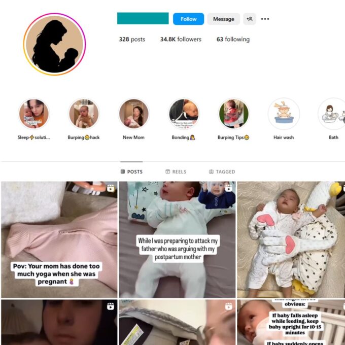 30K Kids Parenting Instagram Account for Sale