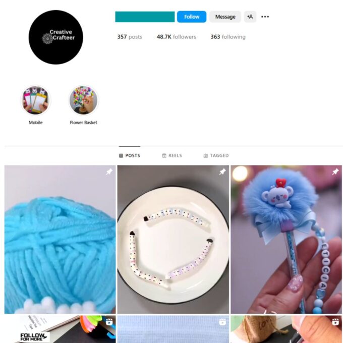 45K Papercraft DIY Instagram Account for Sale