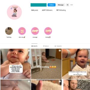 4K Baby Parenting Instagram Account for Sale