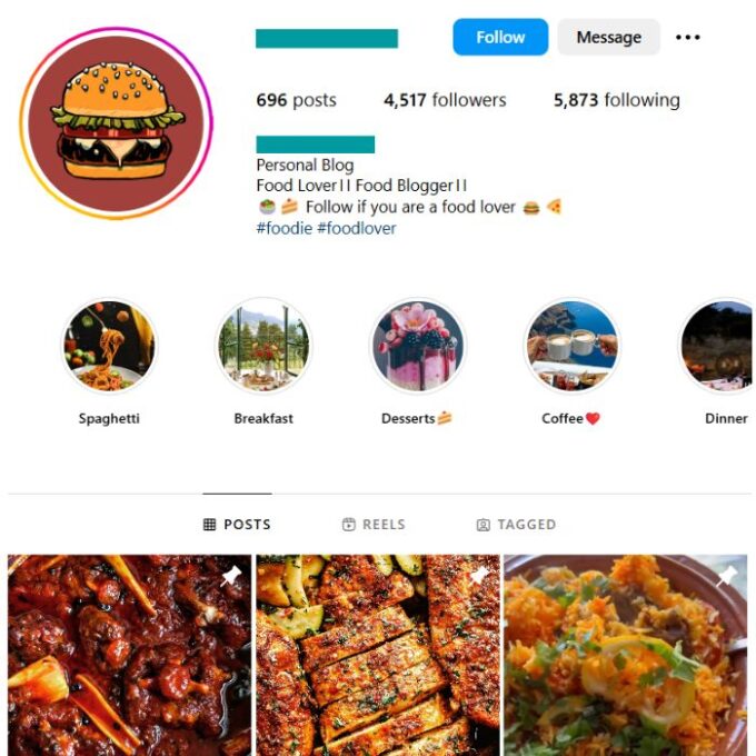 4K Fast Food Instagram Account for sale