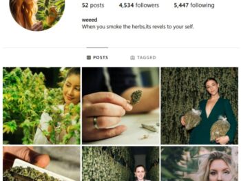 4K Weed Cannabis Instagram Account for sale