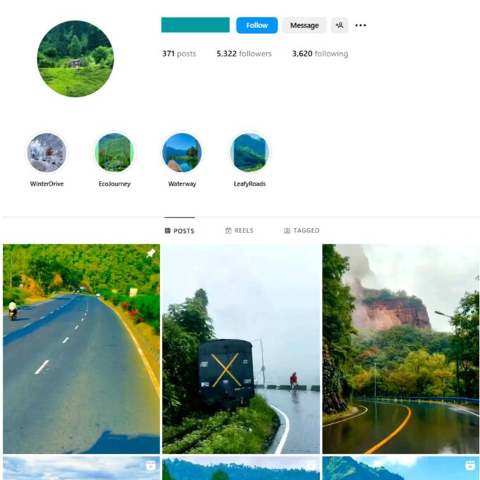 5K Nature Greenery Instagram Account for Sale