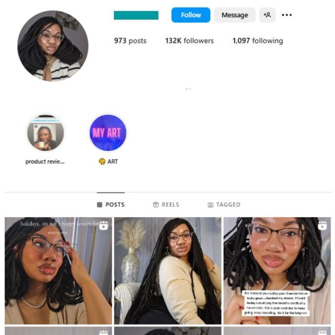 130K American Influencer Instagram Account for sale