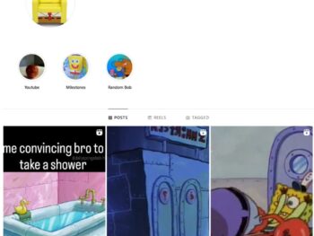 160K Funny SpongeBob Instagram Account for Sale
