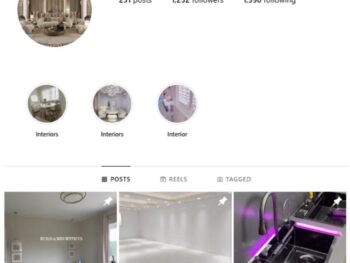 1K Home Interior Design Instagram Account for sale