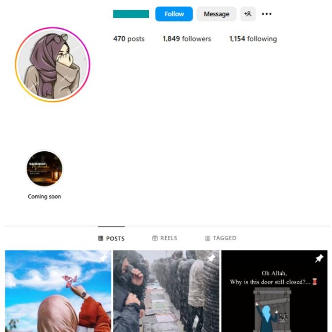 1K Islamic Quotes Instagram Account for sale